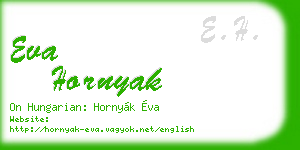 eva hornyak business card